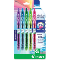 Pilot Gel Pen - B2P Bottle-2-Pen Recycled Retractable, Assorted, Pack of 5 | 36621 ,