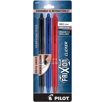 Pilot Gel Pen - Frixion Assorted Clicker Erasable Retractable, Pack of 3 | 11393 ,