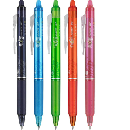 Pilot Gel Pen - Frixion Assorted Clicker Erasable Retractable, Pack of 5 | 11878 ,