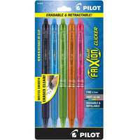 Pilot Gel Pen - Frixion Assorted Clicker Erasable Retractable, Pack of 5 | 11878 ,