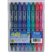 Pilot Gel Pen - Frixion Assorted Clicker Erasable Retractable, Pack of 8 | 13285 ,