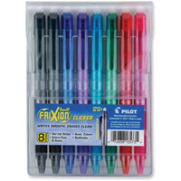 Pilot Gel Pen - Frixion Clicker Assorted Extra-Fine Retractable, Pack of 8 | 13573 ,