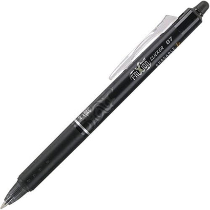 Pilot Gel Pen - Frixion Clicker Retractable 0.7mm Fine Point Black Erasable | 31474 ,