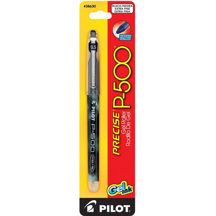 Pilot Gel Pen - Precise P-500 Stick Black Barrel Rolling Ball, Extra Fine | 38630 ,