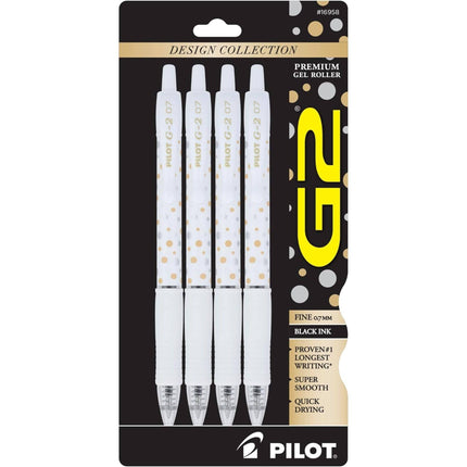 Pilot Gel Roller Pen - G2 Retractable Premium Smooth Quick Drying, Pack of 4 | 16958 ,