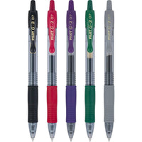 Pilot Gel Rollerball Pen - G2 Assorted Ink Premium Super Smooth, Pack of 5 | 18268 ,