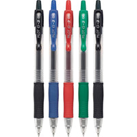 Pilot Gel Rollerball Pen - G2 Assorted Inks Premium Super Smooth, Pack of 5 | 31300 ,