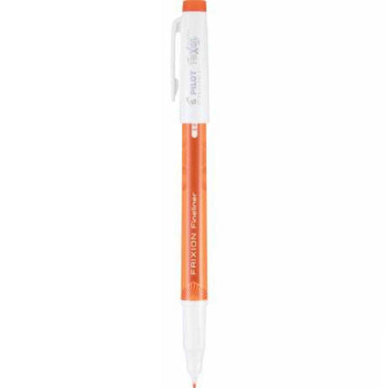 Pilot Marker Pen - Frixion Fineliner 0.6 mm Fine Point Orange Ink Erasable | 12162 ,