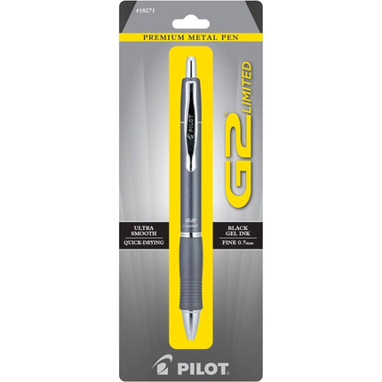 Pilot Rollerball Pen - G2 Black Metal Ultra Smooth Quick Drying Premium Fine | 18271 ,