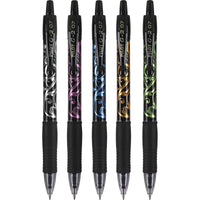 Pilot Rollerball Pen - G2 Retractable Assorted Barrel Gel Ink, Pack of 5 | 31373 ,