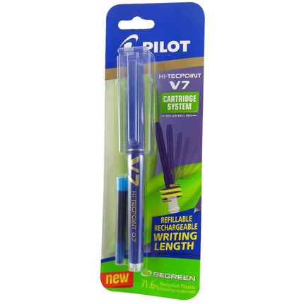 Pilot Rollerball Pen - V7 Hitech Point Rechargeable with Blue Cartridge | 11710 ,
