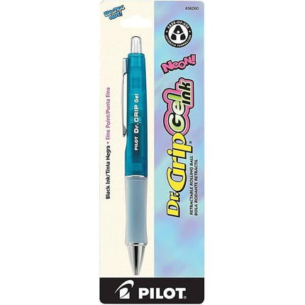 Pilot Rolling Ball Pen - Dr. Grip Gel Ink Electric Blue Neon Retractable | 36260 ,
