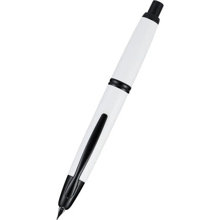 Pilot Vanishing Point Fountain Pen - Namiki Black Trim White Metal Push Button ,