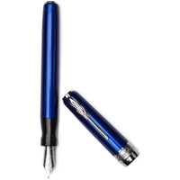 Pineider Fountain Pen - Full Metal Jacket, Lightning Blue ,