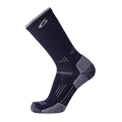 Point6 Socks - Hiking Essential Dark Navy Medium Merino Wool Medium Crew ,