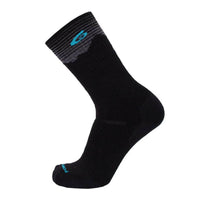 Point6 Socks - Hiking Peak Black Medium Merino Wool Medium Crew | 2570-204-06 ,