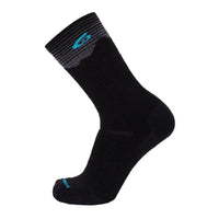 Point6 Socks - Hiking Peak Black Medium Merino Wool Medium Crew | 2572-204-06 ,