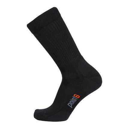 Point6 Socks - Lifestyle Black Medium Merino Wool Medium Crew | 1101-204-06 ,