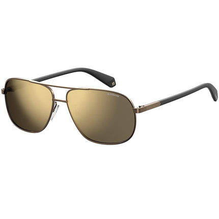 Polaroid Core Men's Sunglasses - Grey Gold Mirror Lens Metal | PLD 2074/S/X 09Q/LM ,