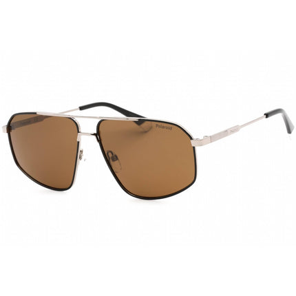 Polaroid Core Men's Sunglasses - Ruthenium/Black Metal Aviator | PLD 4118/S/X 085K SP ,