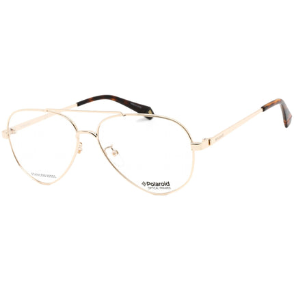 Polaroid Core Unisex Eyeglasses - Clear Lens Gold Aviator Frame | PLD D358/G 0J5G 00 ,