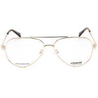 Polaroid Core Unisex Eyeglasses - Clear Lens Gold Aviator Frame | PLD D358/G 0J5G 00 ,