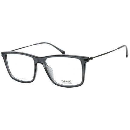 Polaroid Core Unisex Eyeglasses - Clear Lens Grey Square Frame | PLD D414 0KB7 00 ,