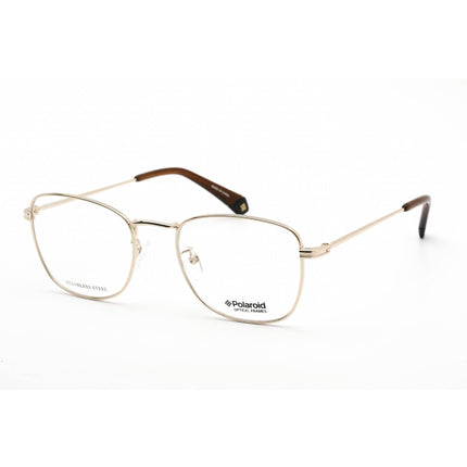 Polaroid Core Unisex Eyeglasses - Gold Square Full-Rim Frame | PLD D377/G 0J5G 00 ,