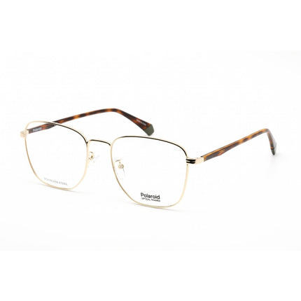 Polaroid Core Unisex Eyeglasses - Gold Square Full-Rim Frame | PLD D390/G 0J5G 00 ,