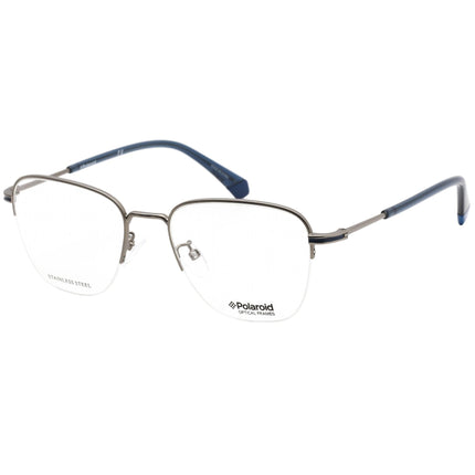 Polaroid Core Unisex Eyeglasses - Matte Ruthenium Square Frame | PLD D386/G 0R81 00 ,