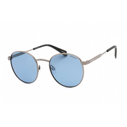 Polaroid Core Unisex Sunglasses - Grey Polarized Lens Round Frame | Pld 2053/S 0PJP 00 ,