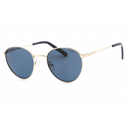 Polaroid Core Unisex Sunglasses - Light Gold Metal Round Frame | PLD 2082/S/X 03YG C3 ,