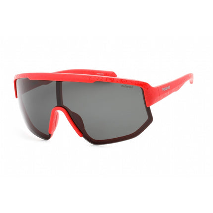 Polaroid Core Unisex Sunglasses - Matte Red Rectangular Frame | PLD 7047/S 00Z3 M9 ,