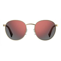 Polaroid Men's Sunglasses - Gold Burgundy Metal Full Rim Round Frame | PLD 2053/S 0B6E ,