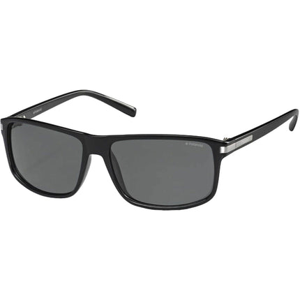 Polaroid Men's Sunglasses - Shiny Black Plastic Rectangular Frame | PLD 2019/S 0D28 ,