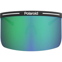 Polaroid Unisex Sunglasses - Black Green Shield Frame | POLAROID PLD 7038/S 07ZJ/MT ,