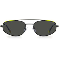 Polaroid Unisex Sunglasses - Black Grey Metal Oval Frame | POLAROID PLD 6130/S 008A/M9 ,
