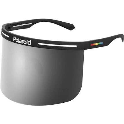 Polaroid Unisex Sunglasses - Black Grey Shield Frame | POLAROID PLD 7038/S 008A/T4 ,