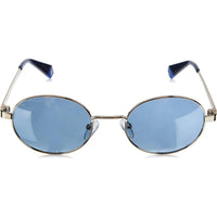 Polaroid Unisex Sunglasses - Gold Blue 2 Oval Frame | POLAROID PLD 6066/S/LI 0UHU/XN ,