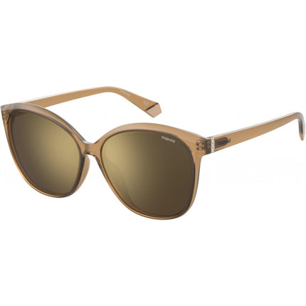 Polaroid Women's Sunglasses - Champagne Cat Eye Frame | POLAROID PLD 4100/F/S 0HAM/LM ,