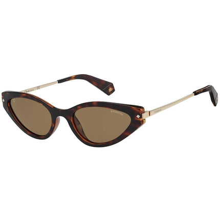Polaroid Women's Sunglasses - Havana and Gold Frame | POLAROID PLD 4074/S/LI 005L/SP ,