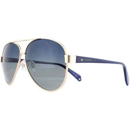 Polaroid Women's Sunglasses - Light Gold Aviator Frame | POLAROID PLD 4061/S 03YG/Z7 ,