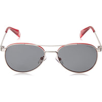 Polaroid Women's Sunglasses - Silver Red Pilot Frame | POLAROID PLD 6070/S/X 0J2B/M9 ,