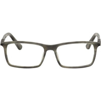 Police Men's Eyeglasses - Shiny Streaked Grey Rectangular Frame | POLICE VPL691 01EX ,
