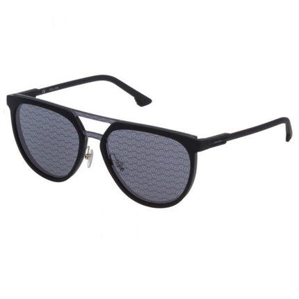 Police Men's Sunglasses - Black Plastic Pilot Frame Grey Lens | POLICE SPL586 6AAL ,