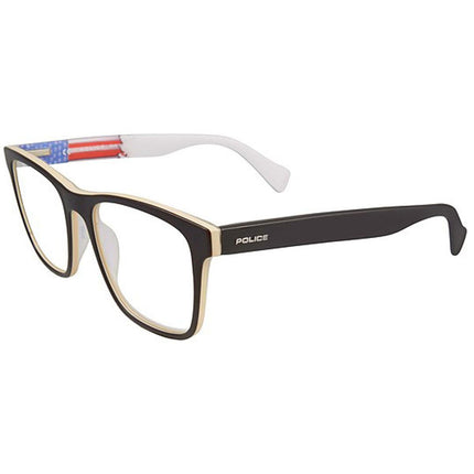 Police Unisex Eyeglasses - Reel 2 Demo Lens Black Beige Frame | V1914M-6UPM-53-19-140 ,