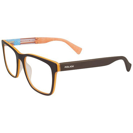 Police Unisex Eyeglasses - Reel 2 Matte Brown Orange Frame | V1914M-6X5M-53-19-140 ,