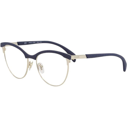 Police Women's Eyeglasses - Blue Metal Cat Eye Frame Demo Lens | POLICE VPL629 594 ,