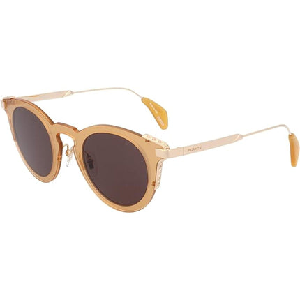 Police Women's Sunglasses - Brown Plastic Cat Eye Frame Grey Lens | POLICE SPL624 300 ,