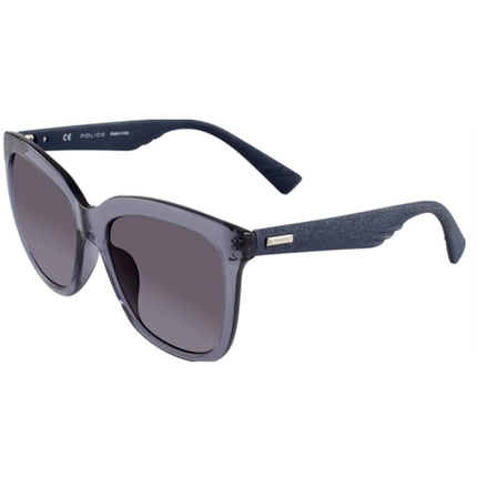 Police Women's Sunglasses - Shiny Blue Plastic Cat Eye Frame | POLICE SPL410 892 ,